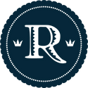 Royal logo isolated blue